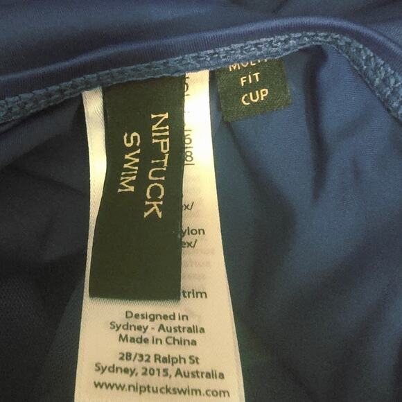 Niptuck Swim One Piece Navy Blue Summer Vacation Swim Suit 6 - Picture 4 of 5